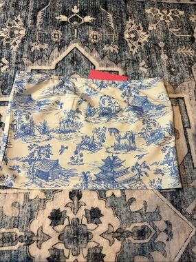 Edikted Blue & White Toile tube top